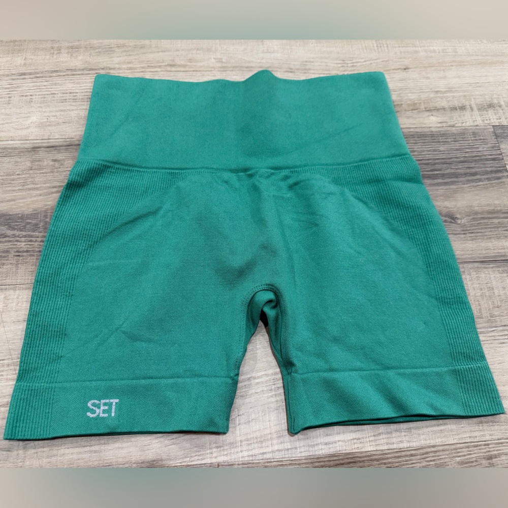 Set Active Sculptflex Power Biker Shorts Emerald Green